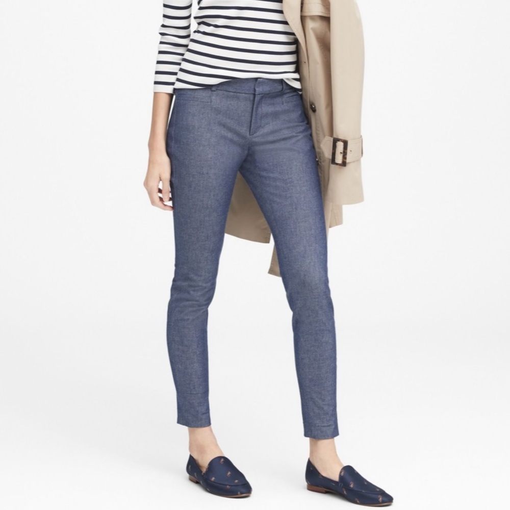 BANANA REPUBLIC Sloan Chambray pants sz 4